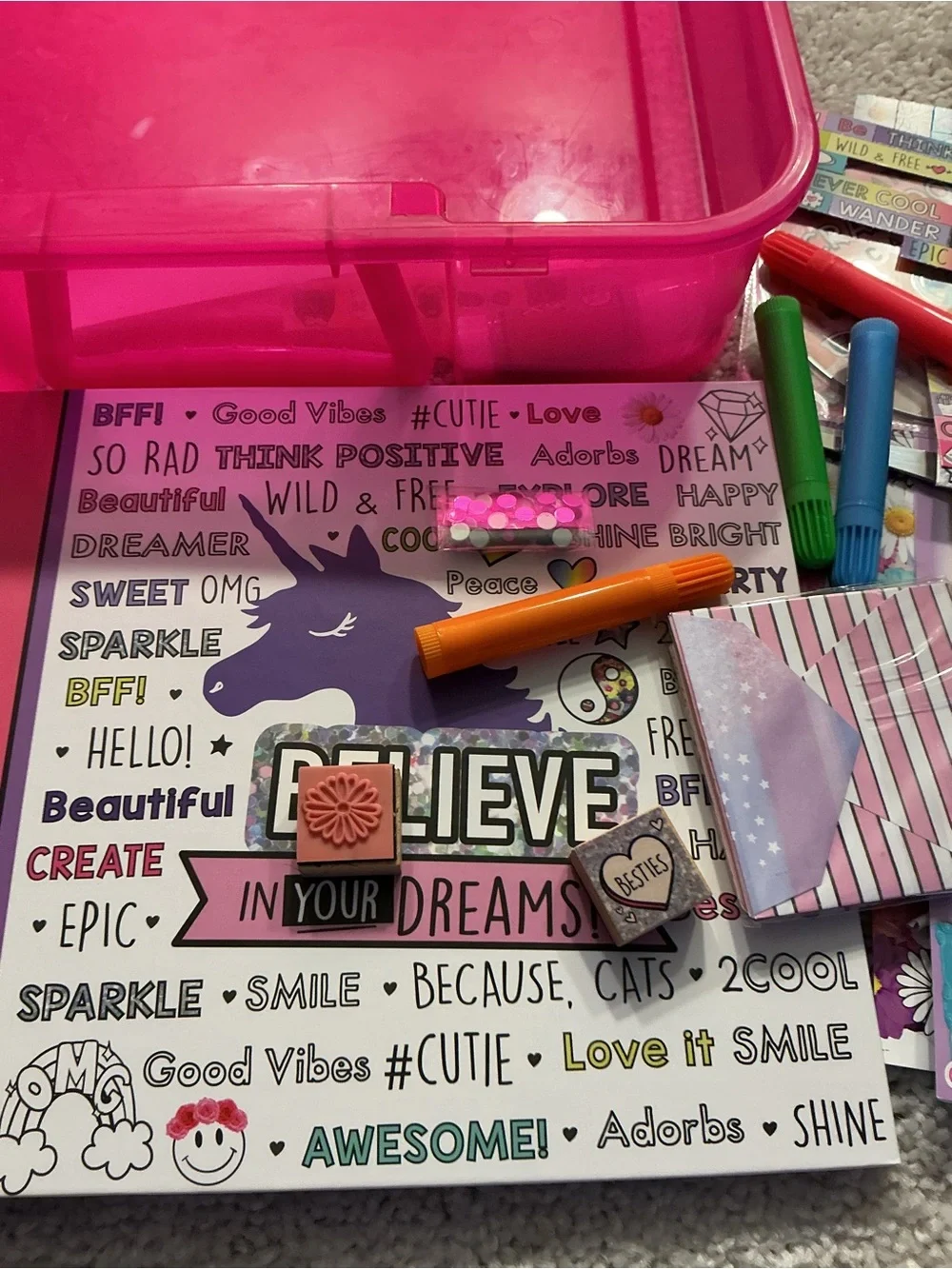 Source Unknown Pink Craft & Scrapbook Kit